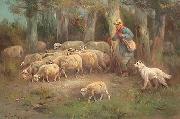 unknow artist Sheep 108 oil painting reproduction